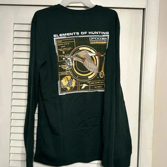 NWT columbia phg men’s long sleeve tshirt graphic size lg green - Picture 2 of 5